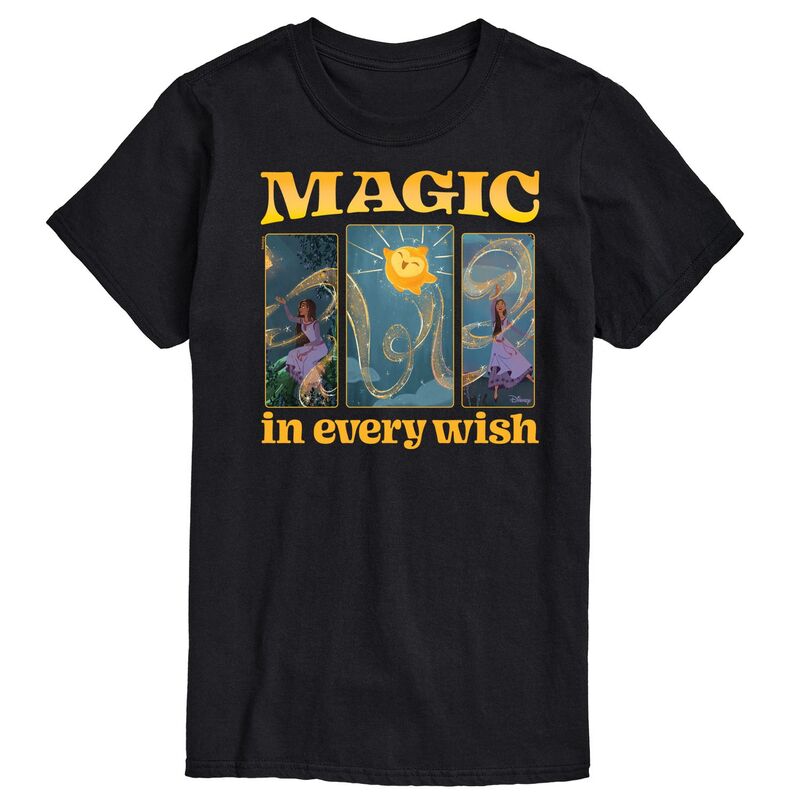 ディズニー レディース トップス Tシャツ グラフィック Disney's Wish Asha & Star Men's Magic In Every Wish Graphic Tee Black ブラック