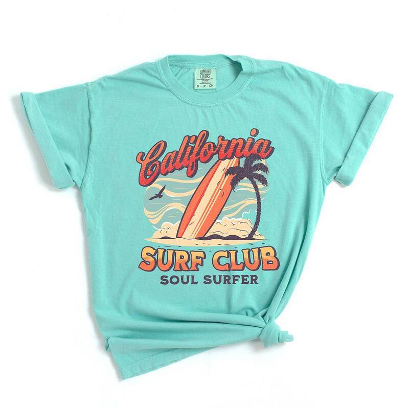 Simply Sage Market レディース トップス ティーシャツ Simply Sage Market California Surf Club Garment Dyed Tees Chalky Mint ペパーミント トップス-Tシャツ・カットソー