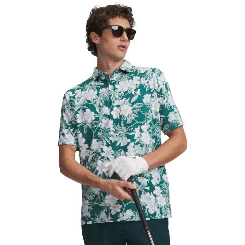 アンダーアーマー レディース トップス Tシャツ ポロシャツ プリント Men's Under Armour Matchplay Printed Polo Rack Green グリーン