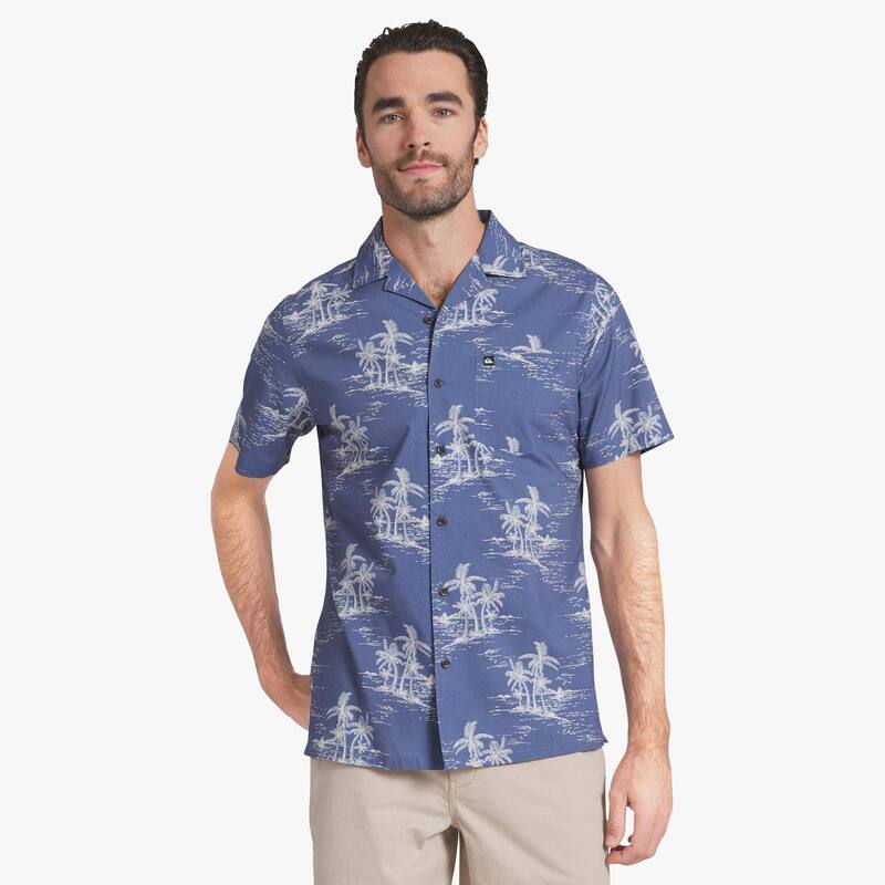 クイックシルバー レディース トップス Tシャツ Men's Quiksilver Short Sleeve Camp Shirt Indigo インディゴ