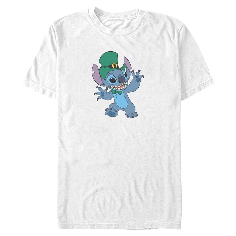 ディズニー レディース トップス Tシャツ トール グラフィック Big & Tall Disney'st. Patrick's Day Stitch Graphic Tee White ホワイト