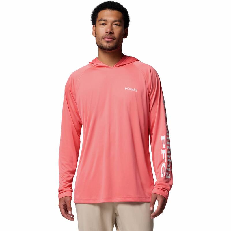 コロンビア レディース トップス Tシャツ パーカー Men's Columbia PFG UPF 50 Terminal Tackle Hoodie Melonade White ホワイト