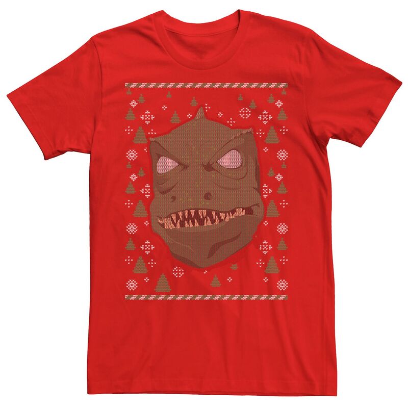 アニメキャラクター レディース トップス Tシャツ Licensed Character Men'star Trek Original Gorn Ugly Holiday Tee Red レッド