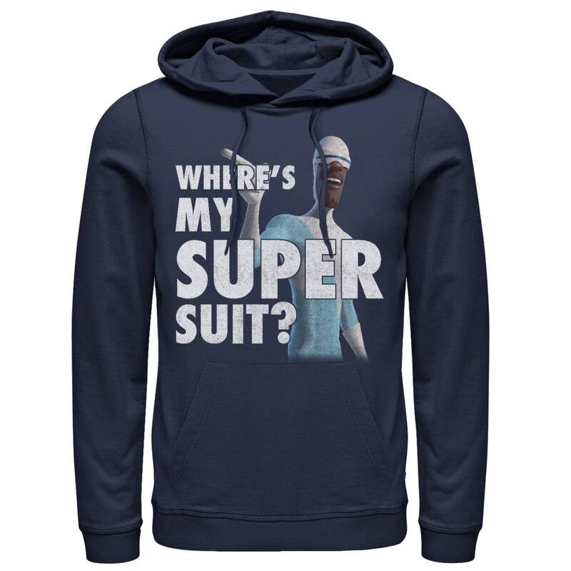 ディズニー ピクサー レディース トップス Tシャツ パーカー Disney / Pixar's The Incredibles Frozone Men'super Suit Hoodie Navy ネイビー