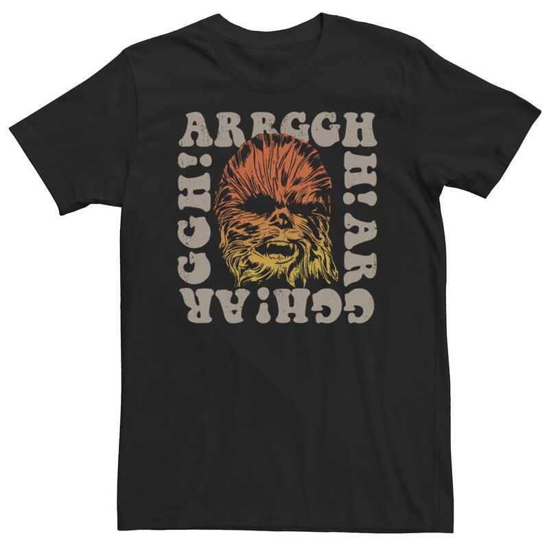 スター ウォーズ レディース トップス Tシャツ Men'star Wars Chewbaccarrrggh! Gradient Poster Tee Black ブラック