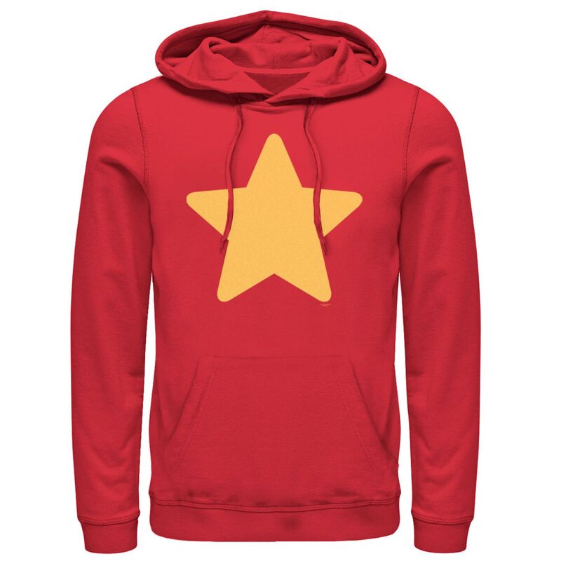 アニメキャラクター レディース トップス Tシャツ パーカー Licensed Character Men's CN Steven Universe Star Costume Hoodie Red レッド
