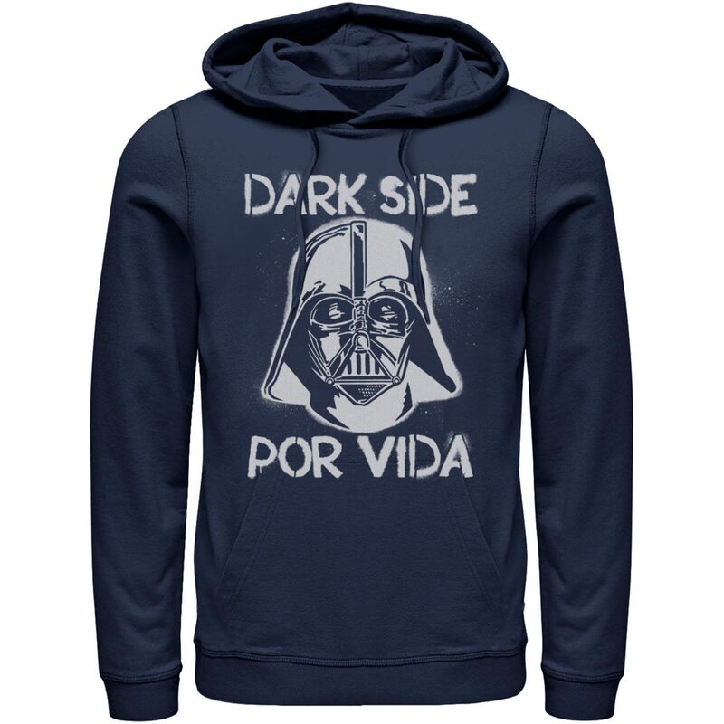 スター ウォーズ レディース トップス Tシャツ パーカー Men'star Wars Darth Vader Dark Side Por Vida Stamp Hoodie Navy ネイビー