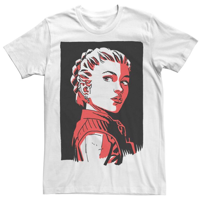 アニメキャラクター レディース トップス Tシャツ Licensed Character Men's Marvel Black Widow Yelena Belova Red Hue Portraitee White ホワイト｜ReVida 店