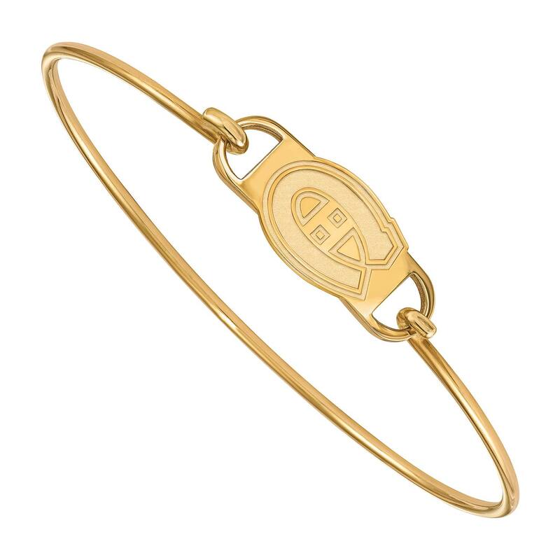 ロゴアート レディース アクセサリー ブレスレット・バングル・アンクレット LogoArt Montreal Canadiens 14k Gold Over Silver Wire Bangle Bracelet Gold Tone ゴールド