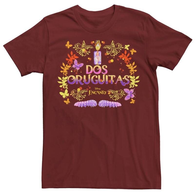 ディズニー レディース トップス Tシャツ Disney's Encanto Men's Purple Candle Dos Oruguitas Tee Cardinal パープル