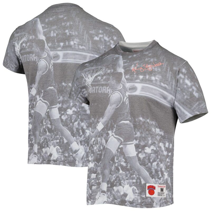 アンブランデッド メンズ トップス Tシャツ Unbranded Men's Mitchell & Ness Kenny Walker Gray New Yorknicks Above The Rim Sublimated T-Shirt Kni Grey グレー