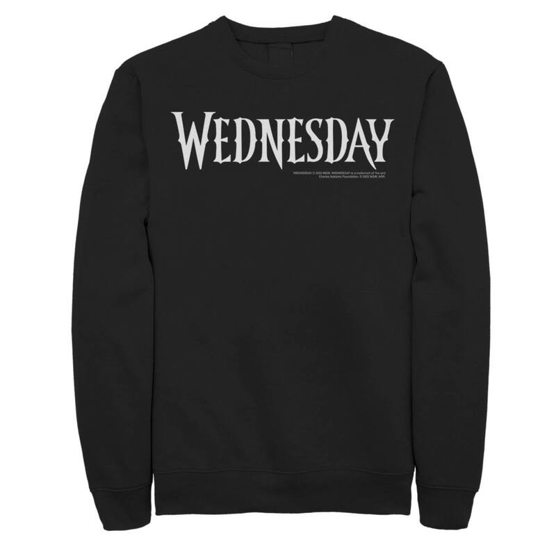 アニメ文字記号 レディース トップス プルオーバー トール ロゴタイプ フリース グラフィック Licensed Character Big \u0026 Tall Wednesday Brand Logo Graphic Fleece Pullover Black 黒いこと