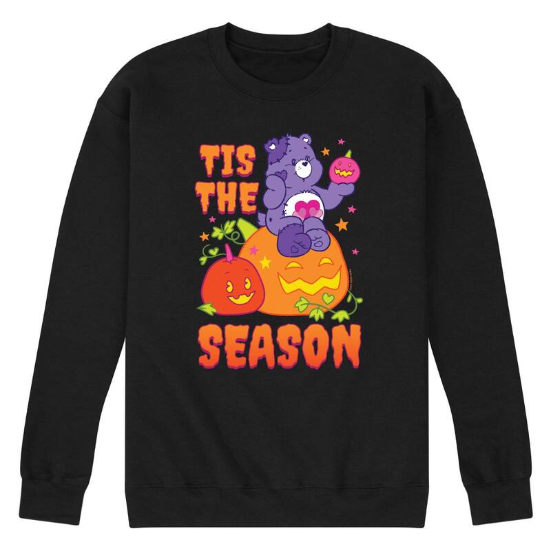 アニメ文字記号 レディース トップス プルオーバー フリース グラフィック Licensed Character Men\u0027s Care Bears Tis The Season Graphic Fleece Black 黒いこと