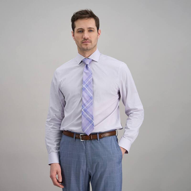 ハガー レディース トップス プルオーバー Men\u0027s Haggar Wrinkle Free Classic Dresshirt Lilacheck 紫はしどい