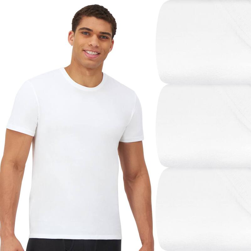 ヘインズ レディース トップス シャツ クルーネック Men Hanes Ultimate 3-Pack Comfort Fit Stretch Crewneck Undershirts White ホワイト