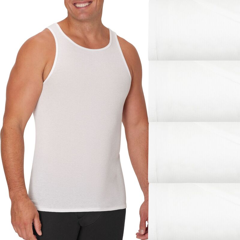 ヘインズ レディース トップス シャツ トール Big \u0026 Tall Hanes 4-Pack ComfortSoftank Top Undershirts White ホワイト