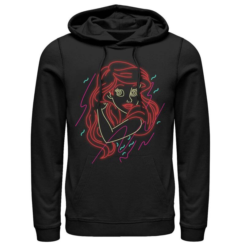 ディズニー レディース トップス Tシャツ パーカー Disney's The Little Mermaid Ariel Men's Pullover Hoodie Black ブラック