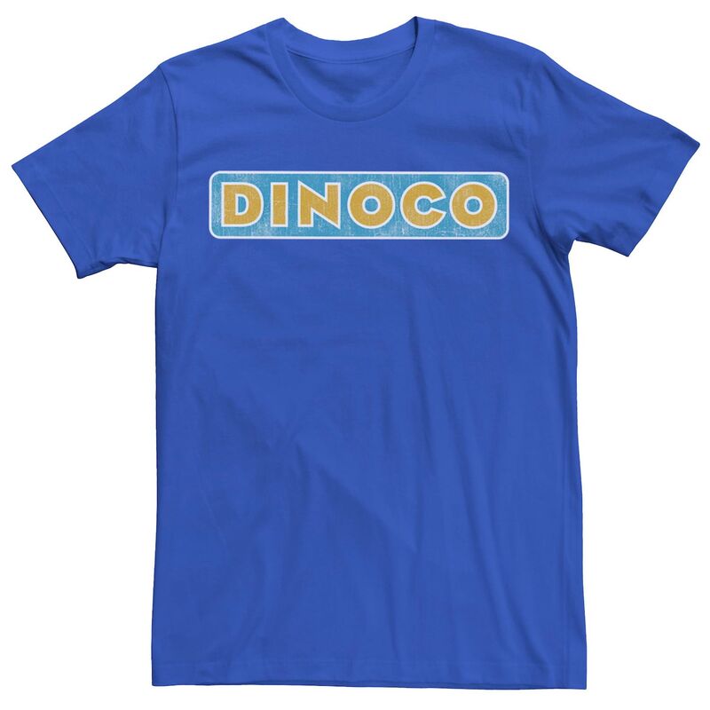 ディズニー ピクサー レディース トップス Tシャツ ロゴ Disney / Pixar's Cars Men's Iconic Dinoco Gastation Logo Tee Royal