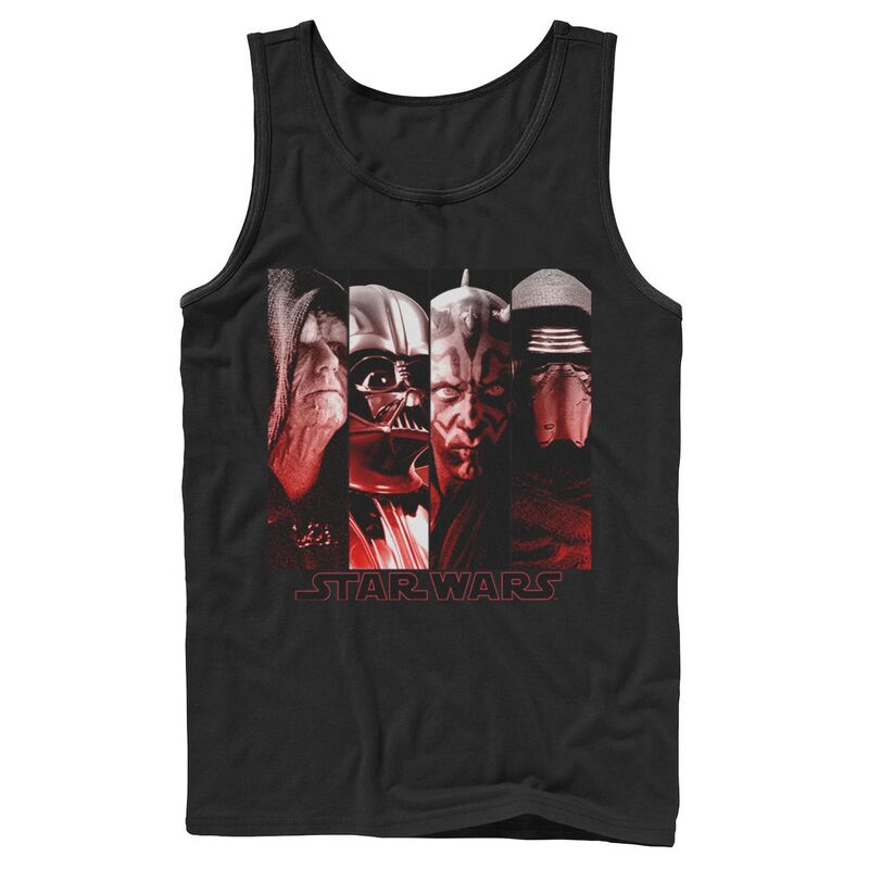 スター ウォーズ レディース トップス Tシャツ Men'star Wars Villains Collage Space Poster Tank Top Black ブラック