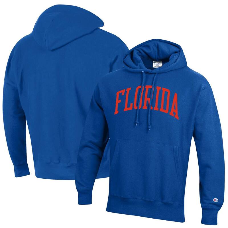 チャンピオン レディース トップス Tシャツ パーカー Men's Champion Royal Florida Gators Team Arch Reverse Weave Pullover Hoodie Fld Blue ブルー