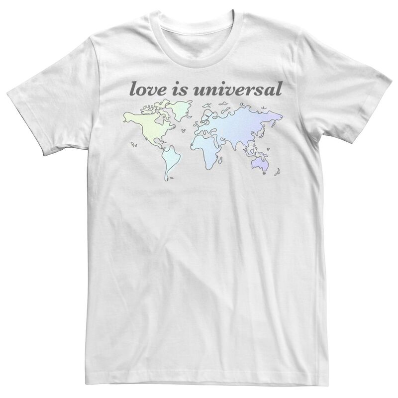 アニメキャラクター レディース トップス Tシャツ Licensed Character Men's Love Is Universal Tee White ホワイト