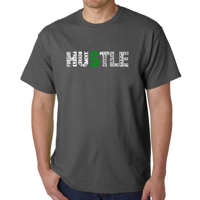 エルエーポップアート レディース トップス Tシャツ LA Pop Art Hustle - Men's Word Art-shirt Grey グレー|ReVida 店