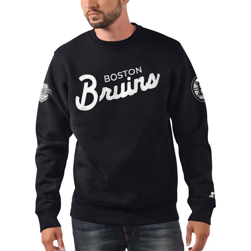 スターター レディース トップス Tシャツ スウェット Men'starter x NHL Black Ice Black Boston Bruins Cross Check Pullover Sweatshirt Bsblack ブラック 15,251円