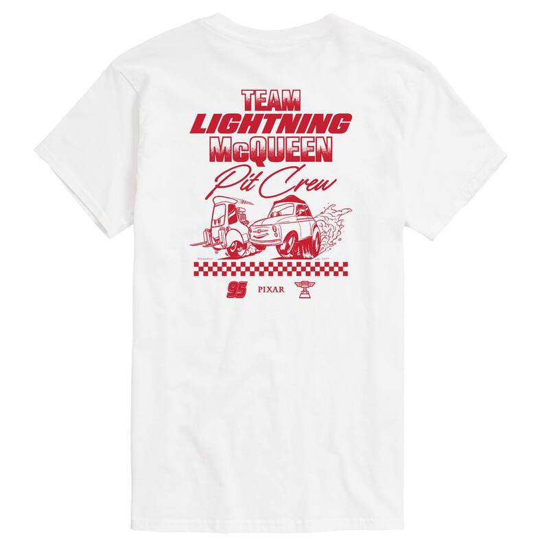 ディズニー ピクサー レディース トップス Tシャツ トール グラフィック Big & Tall Disney / Pixar's Cars Team Lightning McQueen Pit Graphic Tee White ホワイト 6,915円