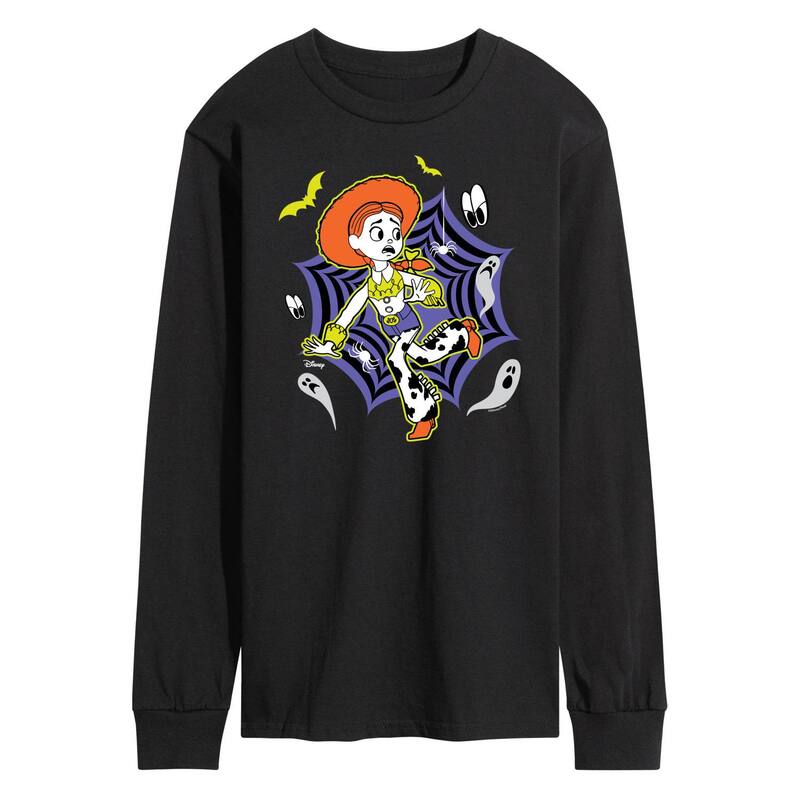 ディズニー ピクサー レディース トップス Tシャツ グラフィック Disney / Pixar Disney/Pixar's Toy Story Men's Jessie Web Long Sleeve Long Sleeve Graphic Tee Black ブラック