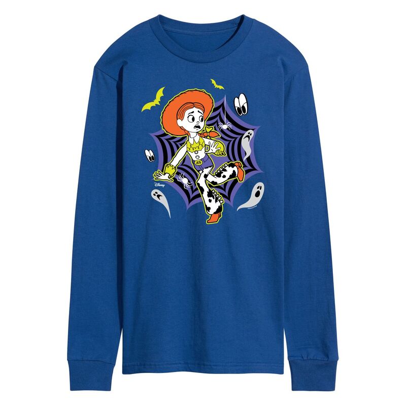 ディズニー ピクサー レディース トップス Tシャツ グラフィック Disney / Pixar Disney/Pixar's Toy Story Men's Jessie Web Long Sleeve Long Sleeve Graphic Tee Blue ブルー