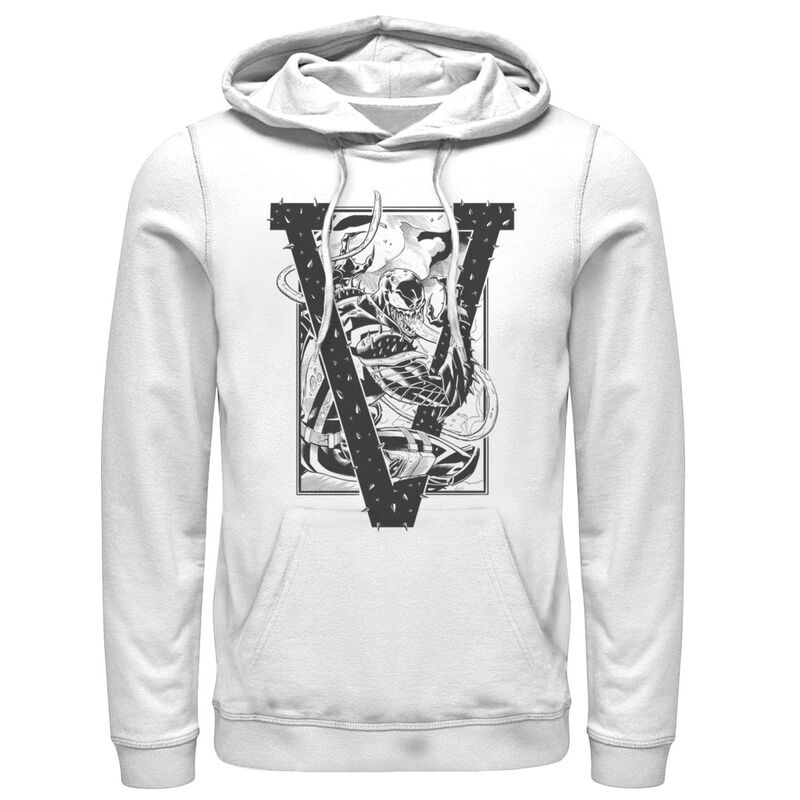 マーベル レディース トップス Tシャツ パーカー Men's Marvel V is for Venom Hoodie White ホワイト