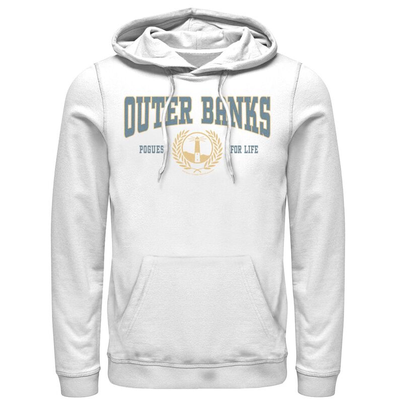 アニメキャラクター レディース トップス Tシャツ パーカー Licensed Character Men's Outer Banks Collegiate Style Crest Hoodie White ホワイト 13,490円