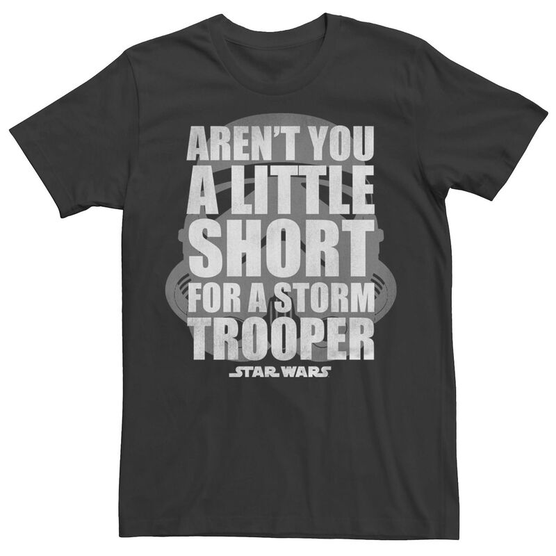 アニメキャラクター レディース トップス Tシャツ Licensed Character Men'star Wars Aren't You A Little Short For A Stormtrooper Tee Black ブラック