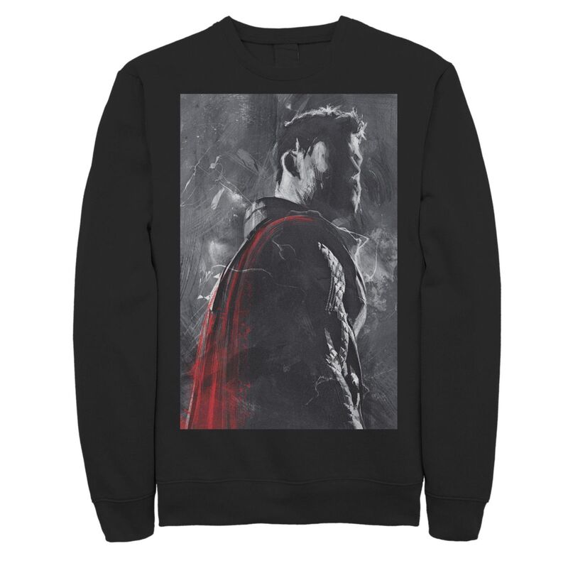 マーベル レディース トップス Tシャツ スウェット Men's Marvel Thor Color Poposter Sweatshirt Black ブラック