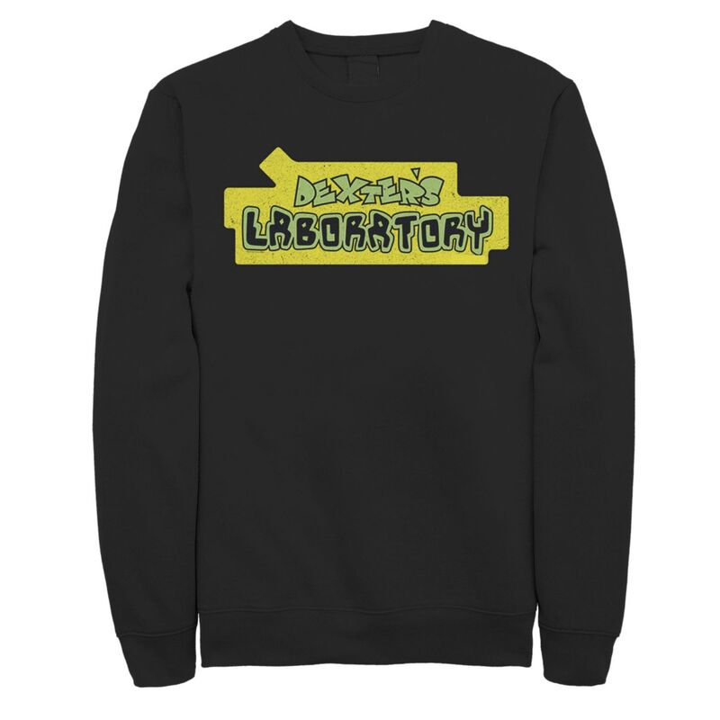 アニメ文字記号 レディース トップス プルオーバー ロゴタイプ フリース Licensed Character Men\u0027s Dexter\u0027s Laboratory Originalogo Fleece Top Black 黒いこと