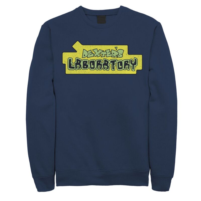 アニメ文字記号 レディース トップス プルオーバー ロゴタイプ フリース Licensed Character Men\u0027s Dexter\u0027s Laboratory Originalogo Fleece Top Navy 米国海軍