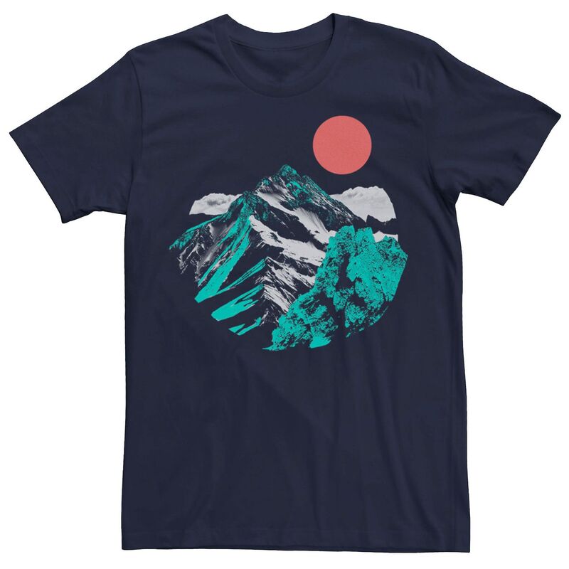 アニメキャラクター レディース トップス Tシャツ Licensed Character Men's Fifth Sun Artsy Mountain Range Tee Navy ネイビー