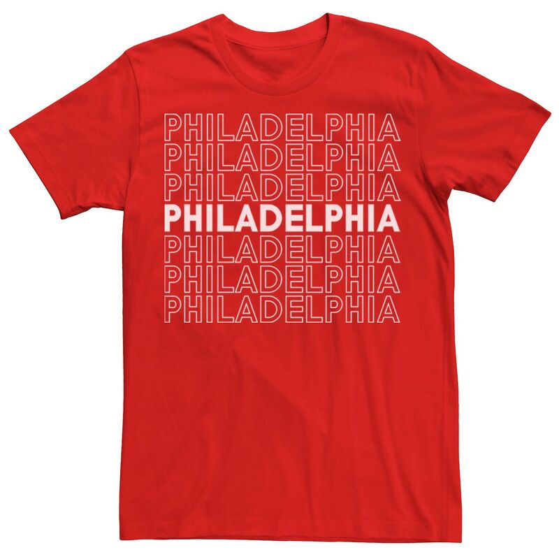 アニメキャラクター レディース トップス Tシャツ Licensed Character Men'stack Philly Destination Textee Red レッド