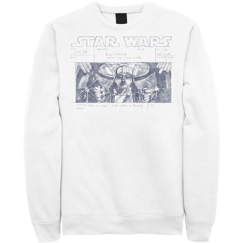 アニメキャラクター レディース トップス Tシャツ スウェット Licensed Character Men'star Wars Death Starun Sweatshirt White ホワイト