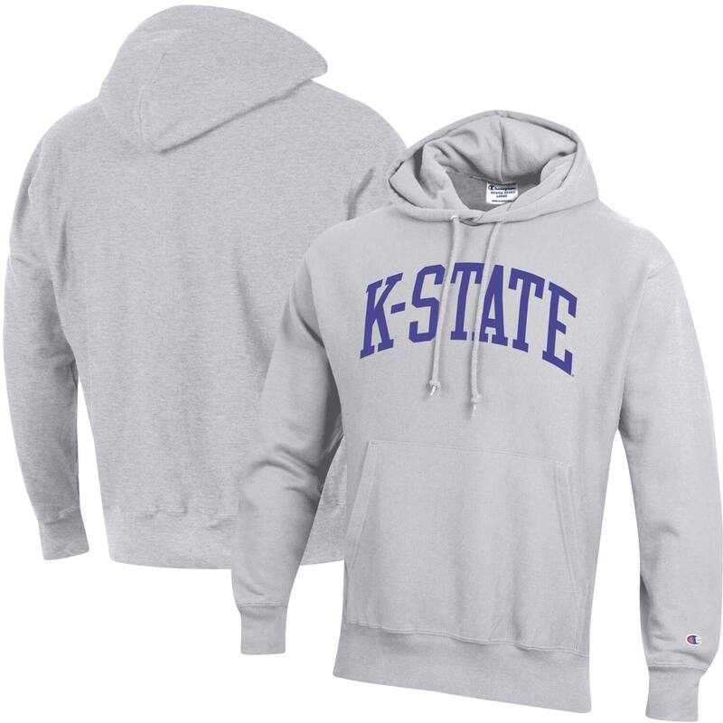チャンピオン レディース トップス Tシャツ パーカー Men's Champion Heathered Gray Kansastate Wildcats Team Arch Reverse Weave Pullover Hoodie Kst Grey グレー