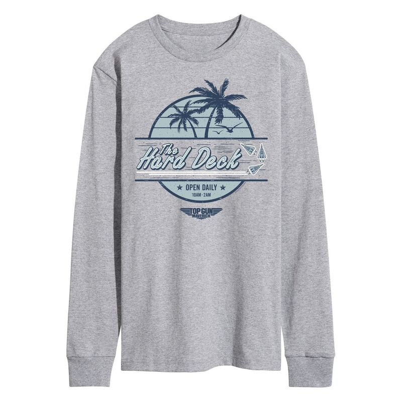 アニメキャラクター レディース トップス Tシャツ Licensed Character Men's Top Gun Maverick The Hardeck Long Sleeve Tee Gray グレー