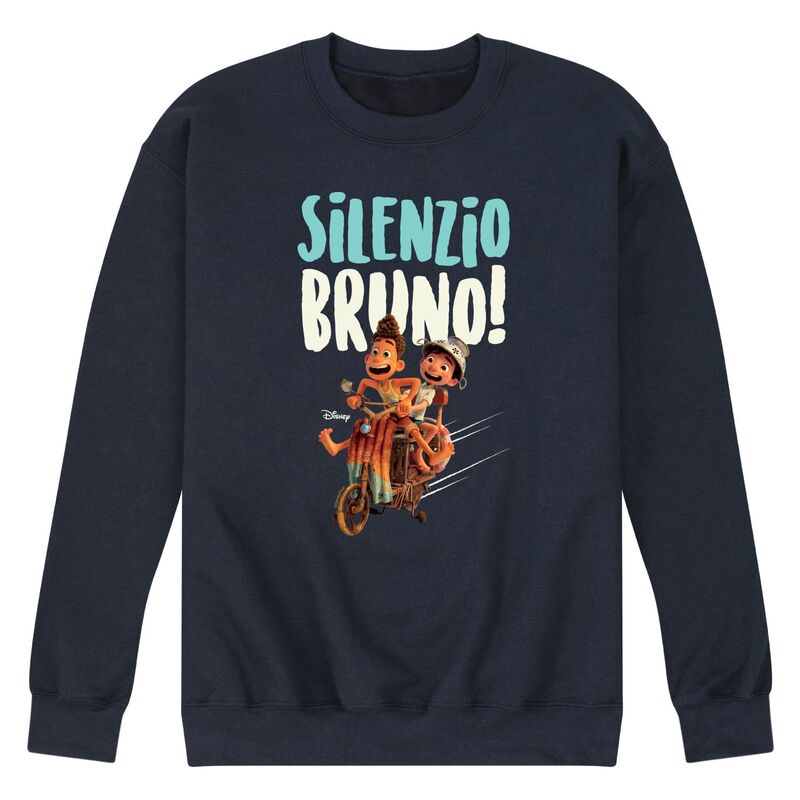 ウォルトディズニー レディース トップス プルオーバー 汗水 フリース Disney\u0027s Luca Men\u0027silenzio Bruno Fleece Sweatshirt Navy 米国海軍