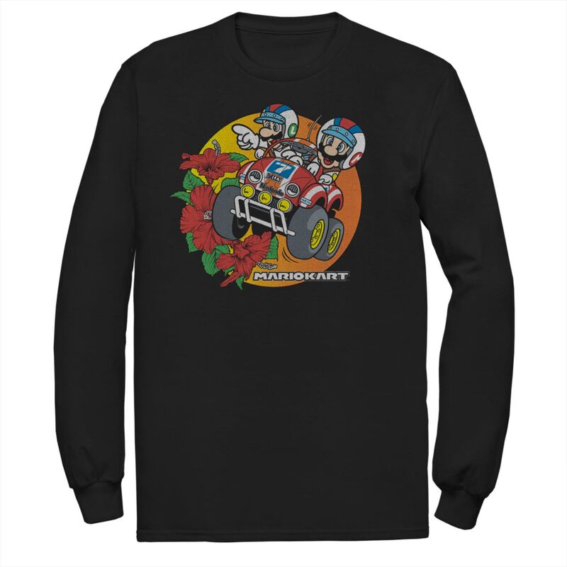 アニメキャラクター レディース トップス Tシャツ トール Licensed Character Big & Tall Nintendo Baja Buds Long Sleeve Tee Black ブラック 6,826円