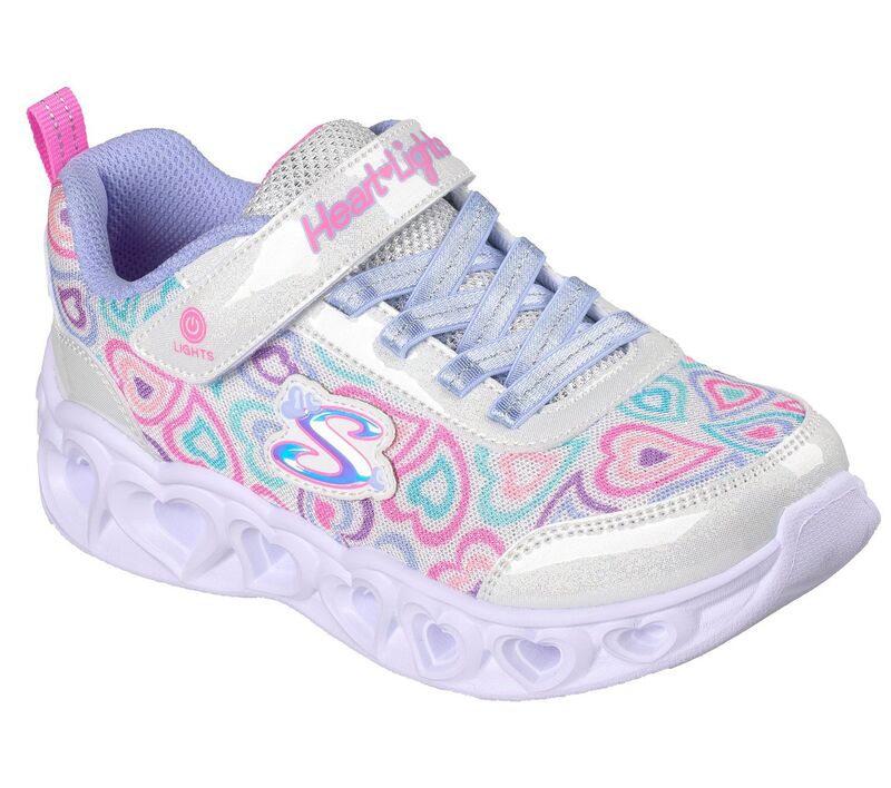 スケッチャーズ レディース シューズ スニーカー Skechers Heart Lights Boogie Love Girls Light Up Sneakers White Multi ホワイト