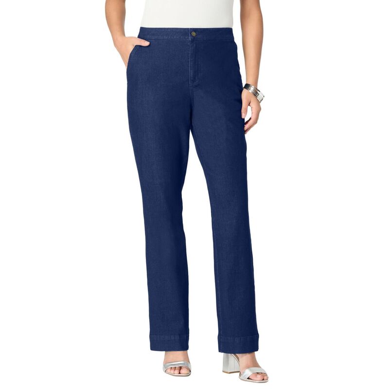 ロアマンズ レディース ボトムス デニムパンツ ブーツカット プラスサイズ ブーツ Roaman's Women's Plusize High-Rise Bootcut Denim Trouser Medium Wash デニム
