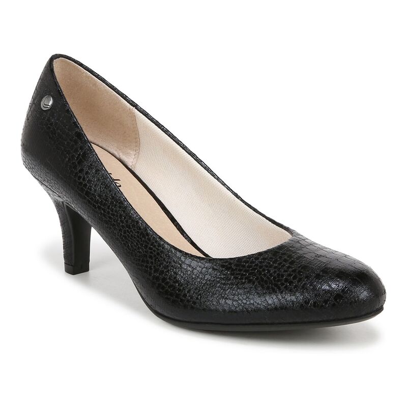 ライフストライド レディース シューズ パンプス ヒール LifeStride Parigi Women's Higheel Pumps Black Croc Faux ブラック