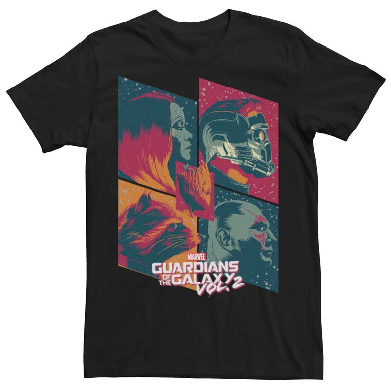 アニメキャラクター レディース トップス Tシャツ Licensed Character Men's Marvel Guardians Of The Galaxy 2 Side View Boxes Tee Black ブラック 7,485円