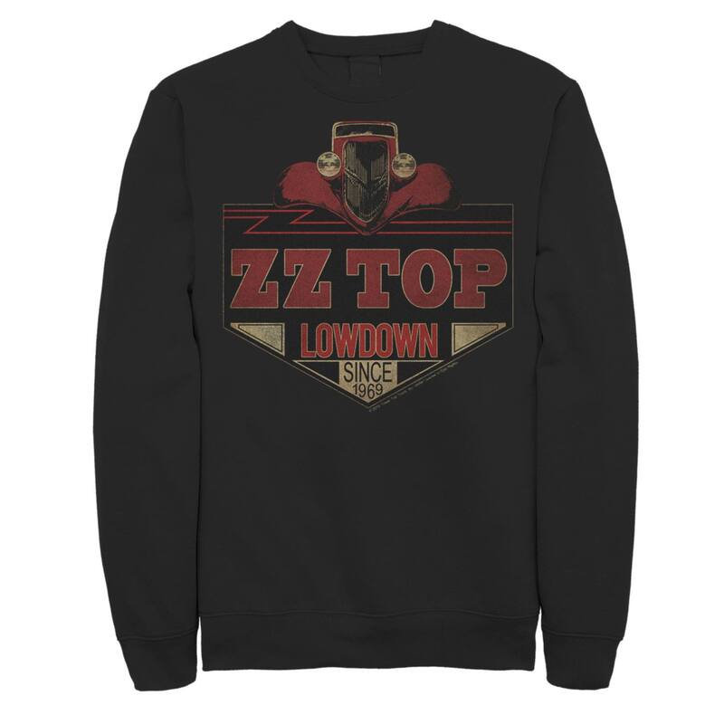 アニメ文字記号 レディース トップス プルオーバー 落ちこむ ロゴタイプ フリース グラフィック Licensed Character Men\u0027s ZZ Top Lowdown Hot Rod Logo Graphic Fleece Pullover Black 黒いこと