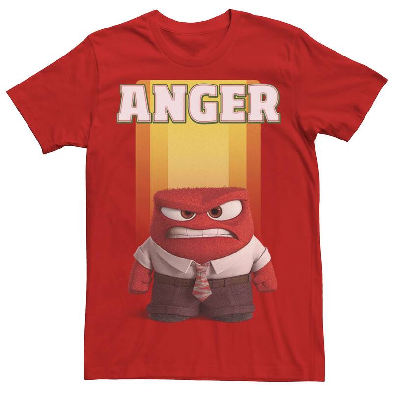 ディズニー ピクサー レディース トップス Tシャツ Disney / Pixar's Inside Out Anger Men's Tee Red レッド