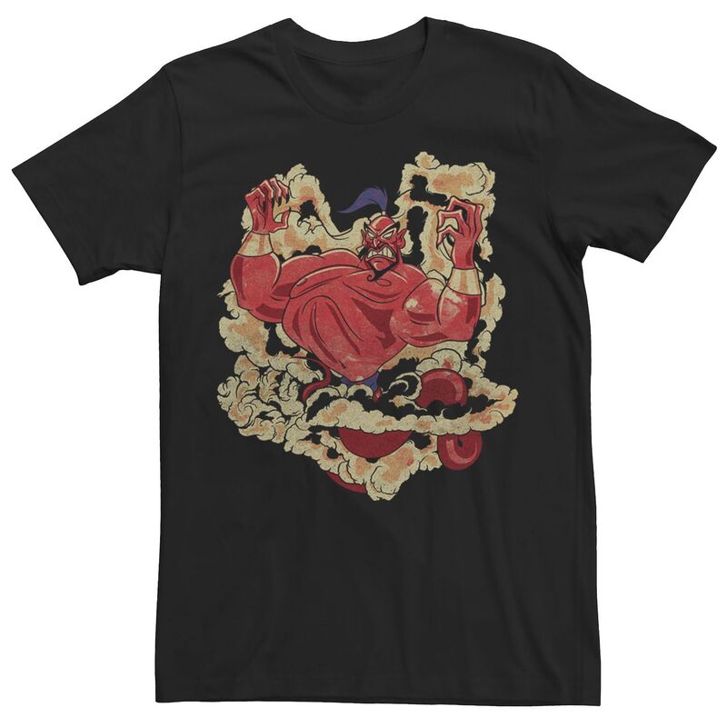 ディズニー レディース トップス Tシャツ Disney's Aladdin Jafar Genie Men'smoke Poster Tee Black ブラック